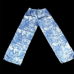Shut Eye Blue Floral Butterfly Print Pajama Pants Size Large
